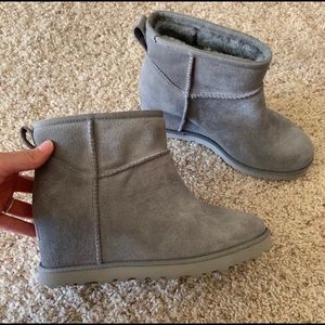 Ugg Classic Femme Mini Wedge Boots Gray 6.5